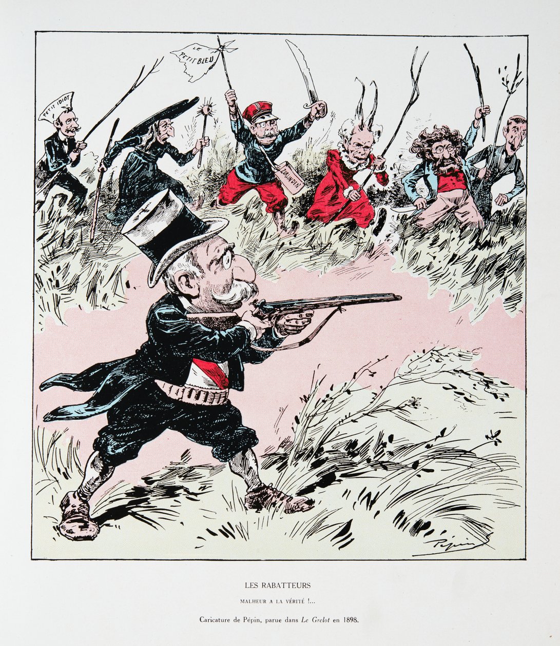 The Beaters: Ve til sannheten!, fra History of the Third Republic, Vol. I, Politisk historie, pub.1933 av Edouard Guillaumin Pepin