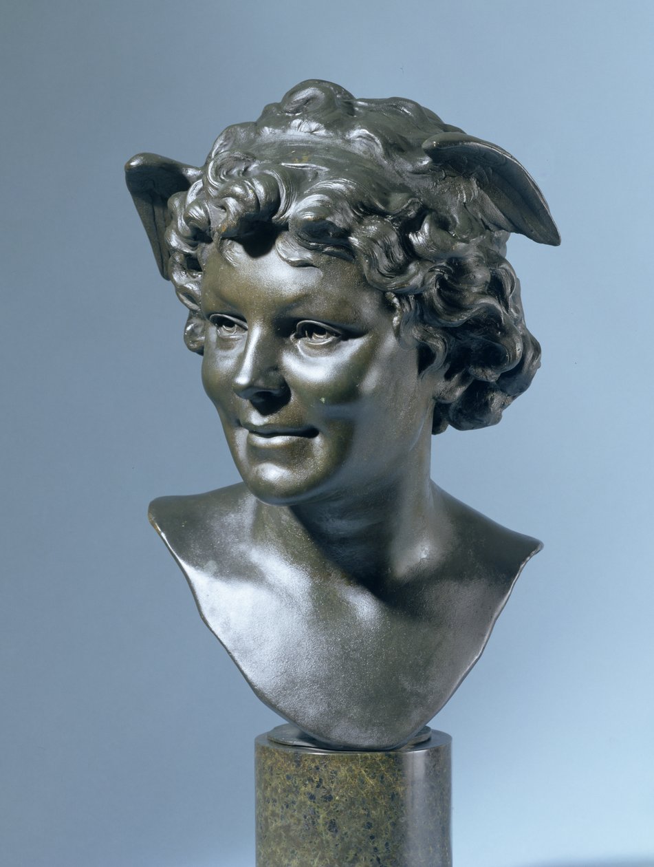 Head of Mercury (bronse) av Edouard Lanteri