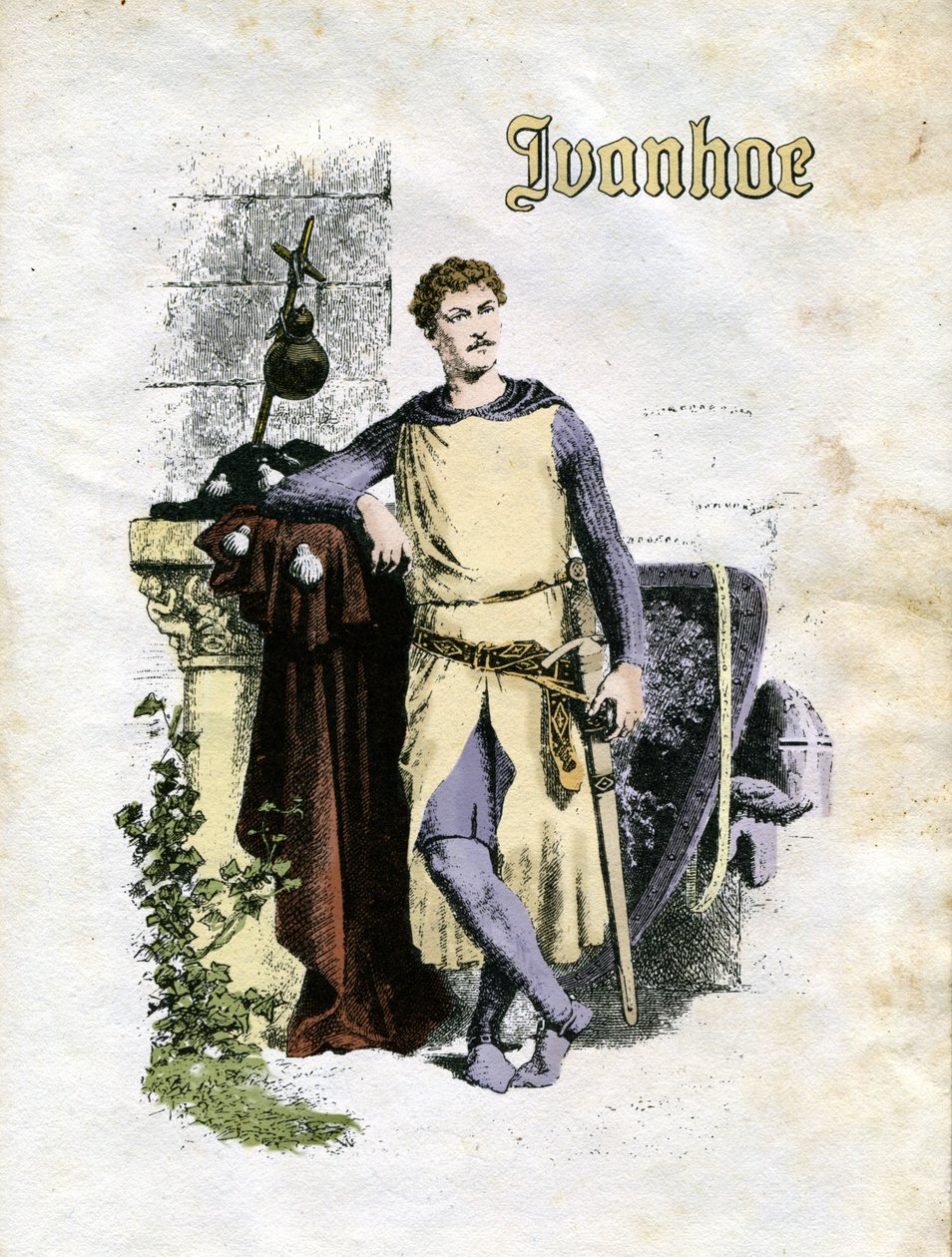 Illustrasjon til Ivanhoe (etsing) av Edouard & Lix Theodore (1830-1897) Frere