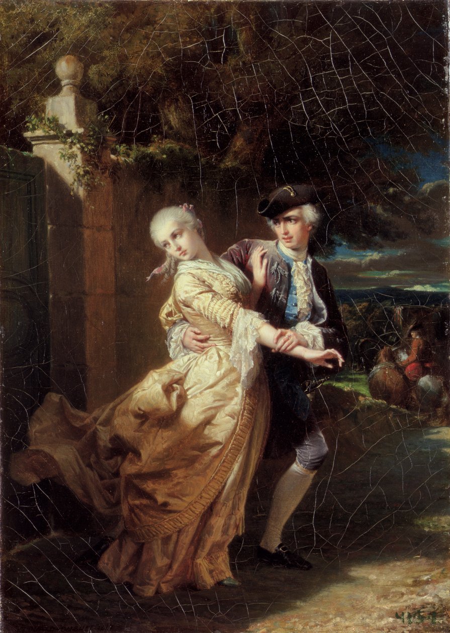 Lovelaces kidnapping av Clarissa Harlowe, 1867 av Edouard Louis Dubufe