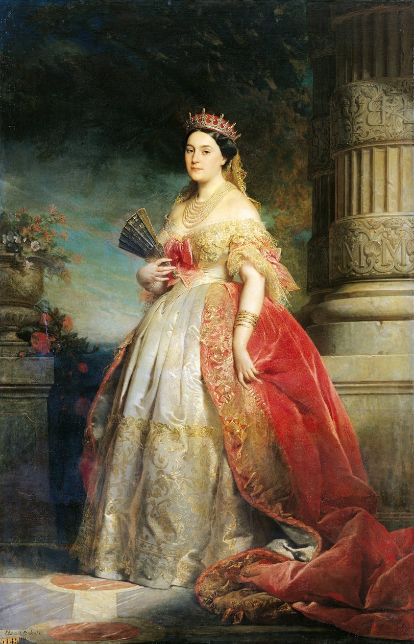 Mathilde Laetitia Wilhelmine Bonaparte (1820-1904) 1861 (olje på lerret) av Edouard Louis Dubufe