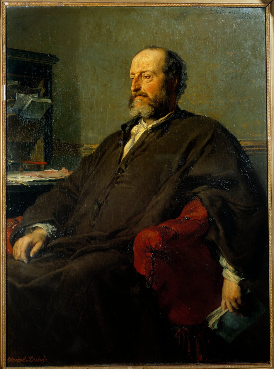 Portrett av Guillaume Victor Augier (1820-1889) dramatiker Maleri av Edouard Louis Dubufe (1820-1883) 1877 Søn. 1,31x0,98 m av Edouard Louis Dubufe
