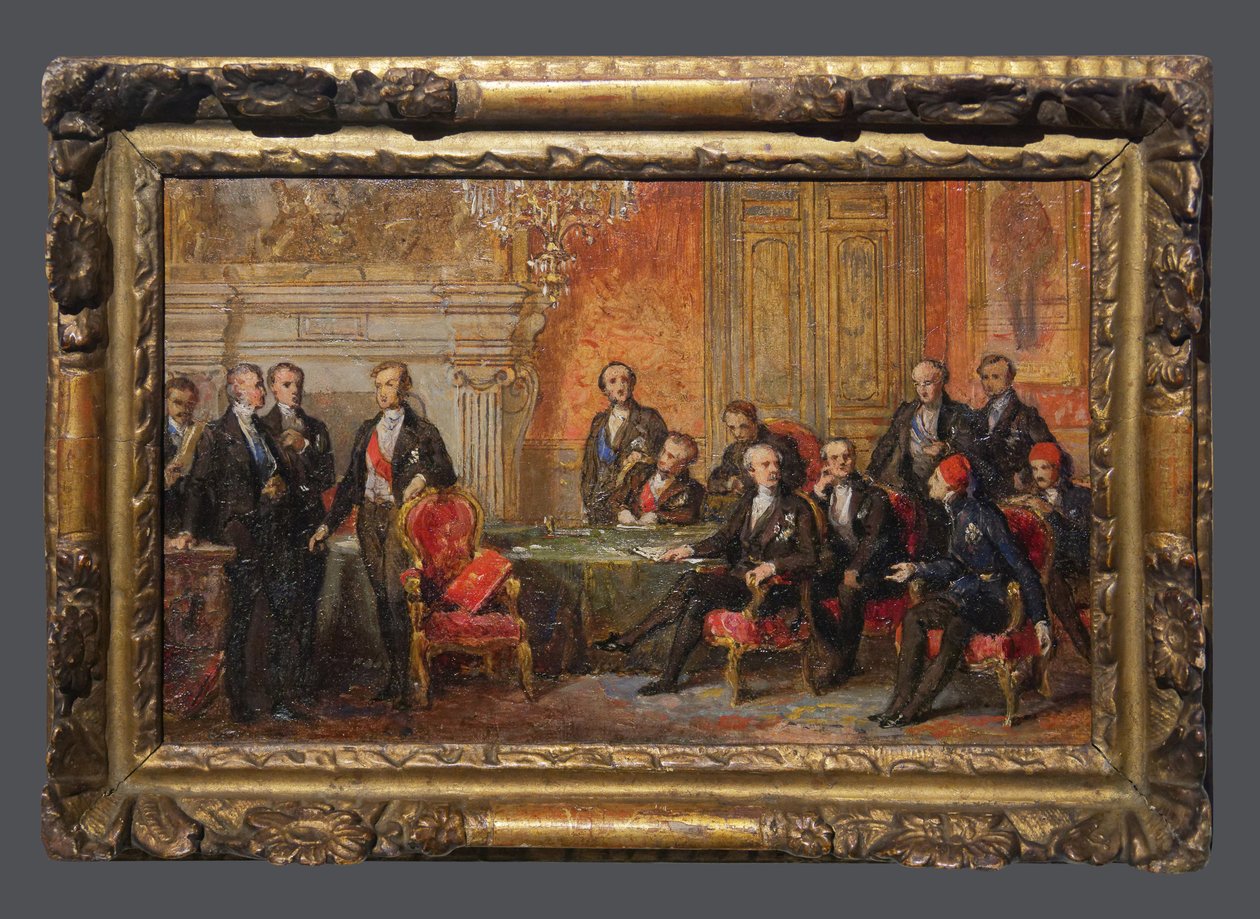 Kongressen i Paris, fra 25. februar til 30. mars av Edouard Louis Dubufe
