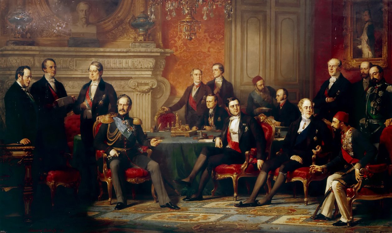 Paris-kongressen i 1856 av Edouard Louis Dubufe