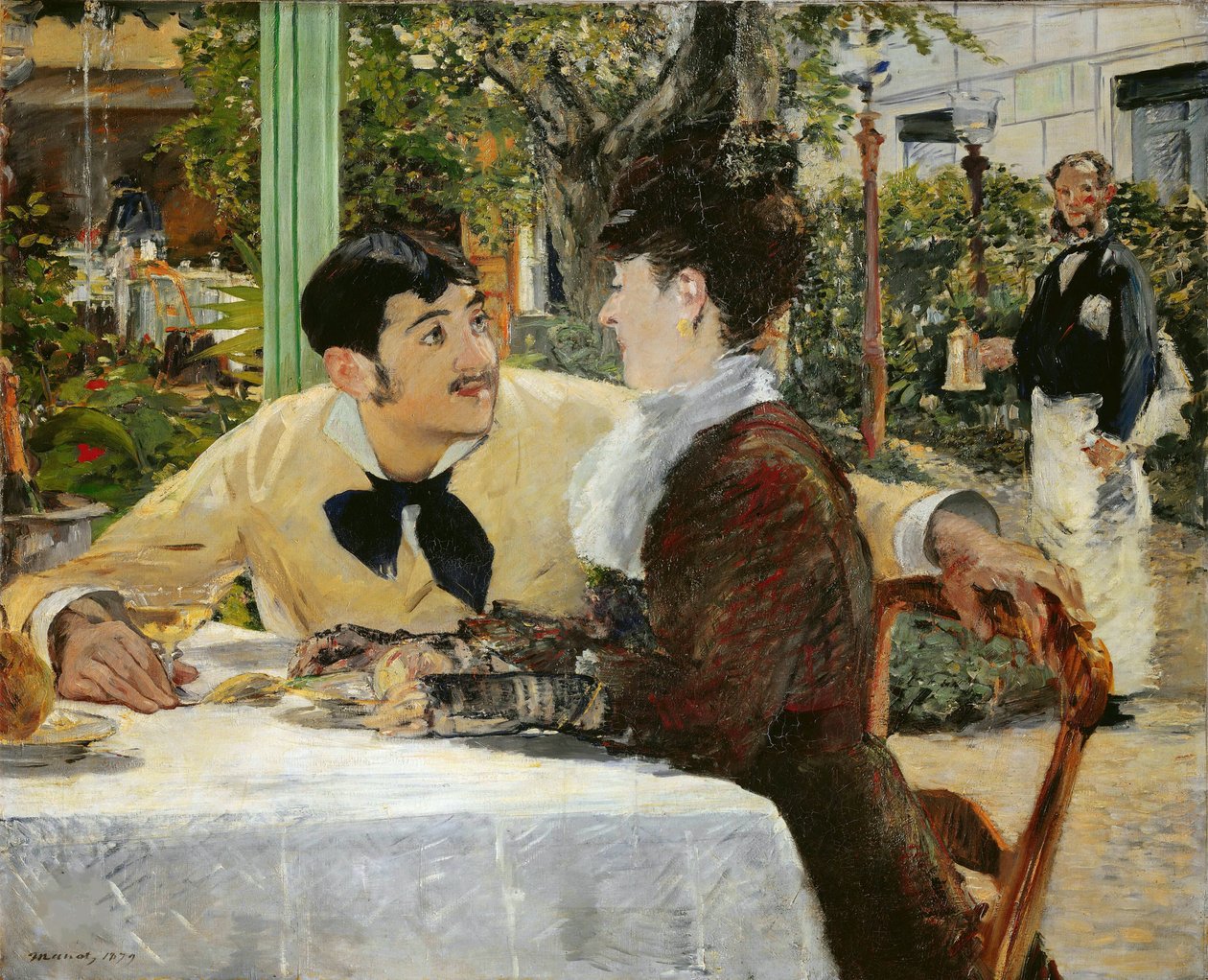 På Père Lathuille Restaurant Chez le Père Lathuille, utendørs, 1879. av Édouard Manet