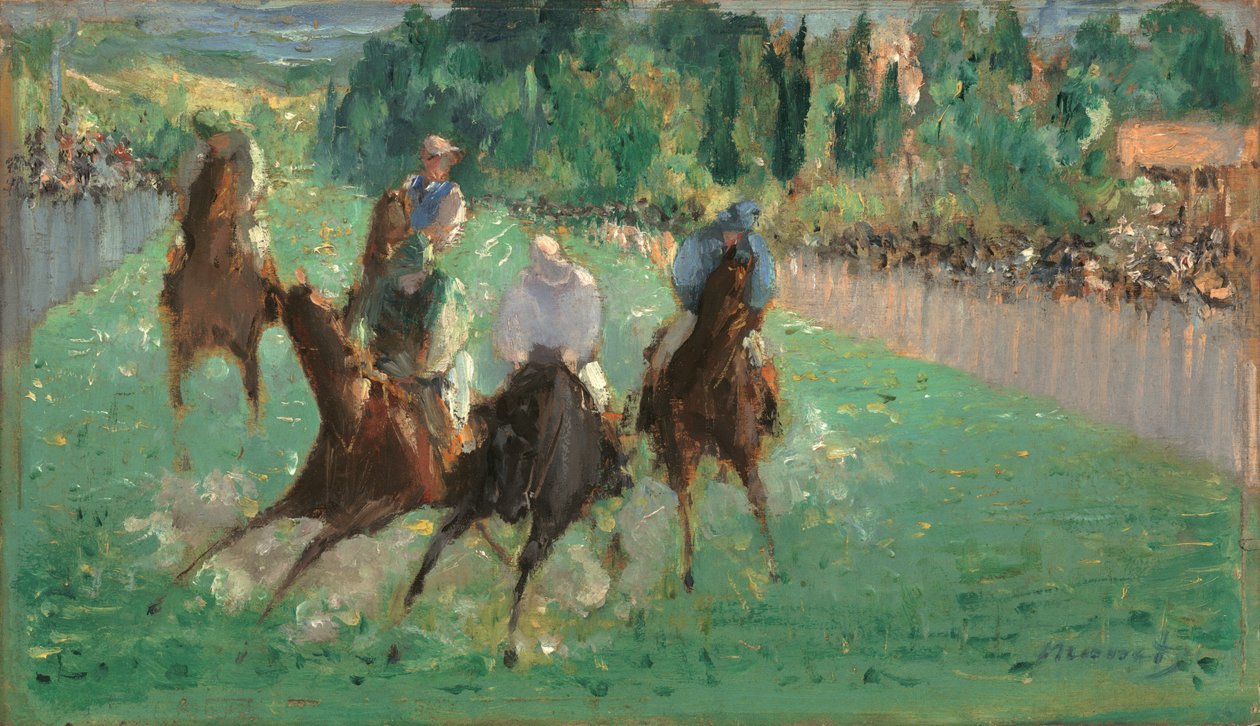 På løpene, ca. 1875. av Édouard Manet