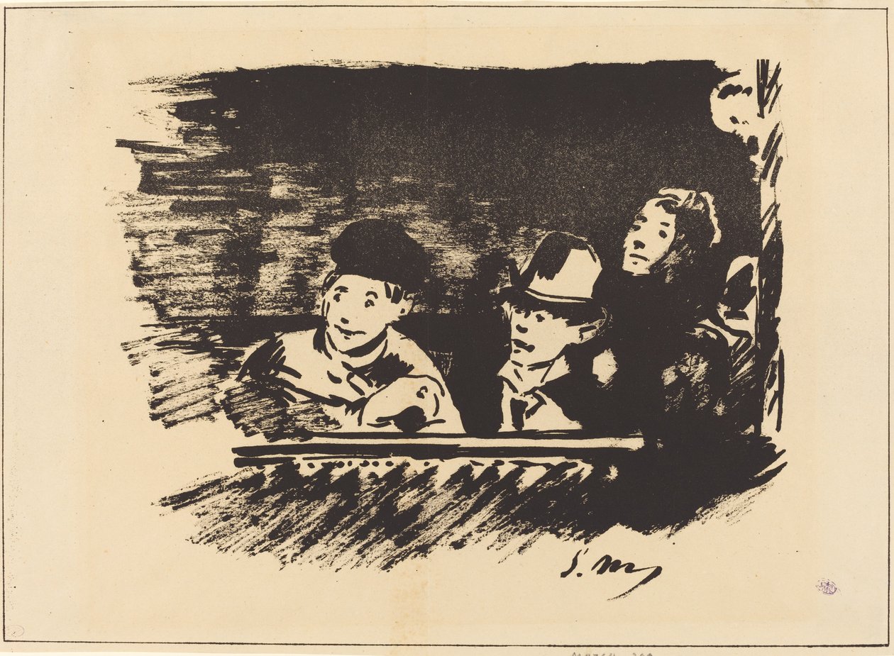 Au Paradis (på balkongen) av Édouard Manet
