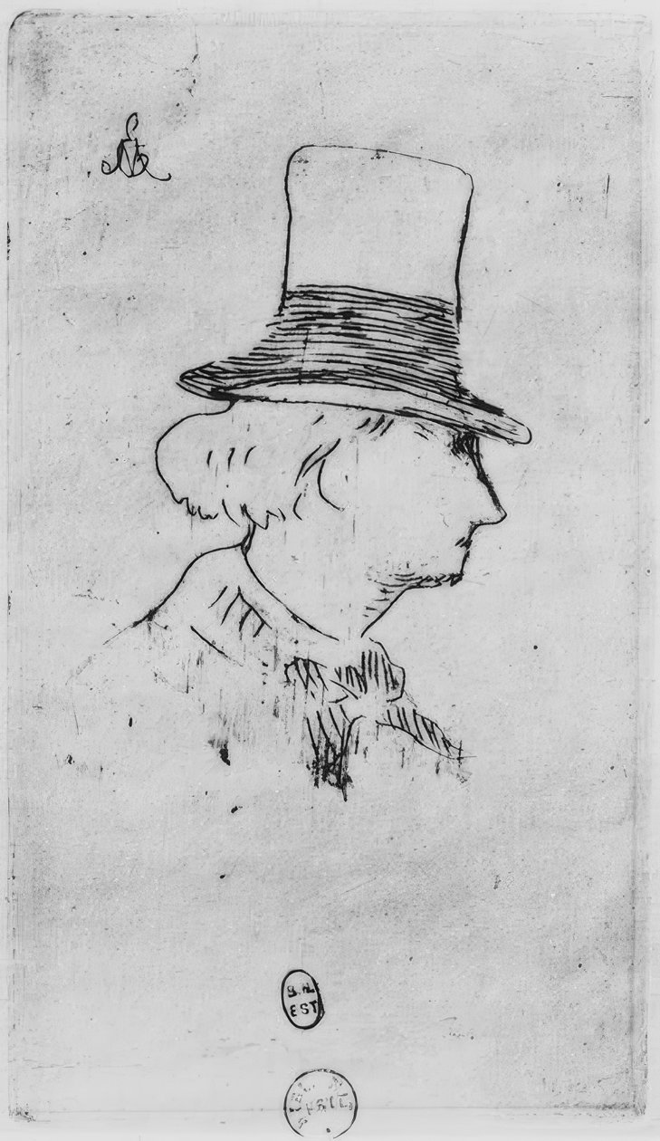 Baudelaire med hatt av Édouard Manet