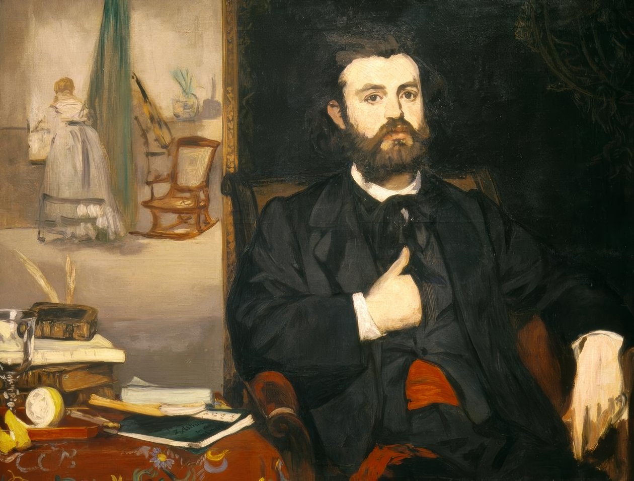 Portrett av poeten Zacharie Astruc av Édouard Manet