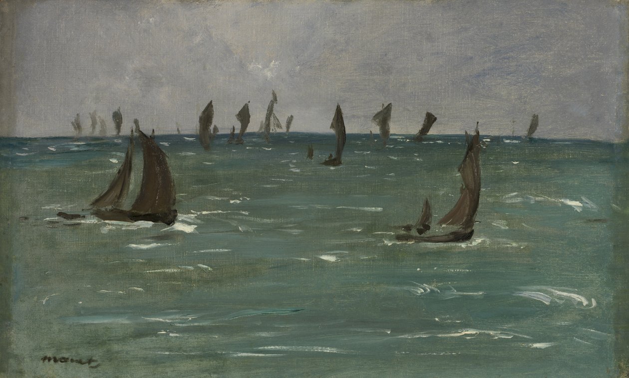 Båter ved Berck-sur-Mer av Édouard Manet