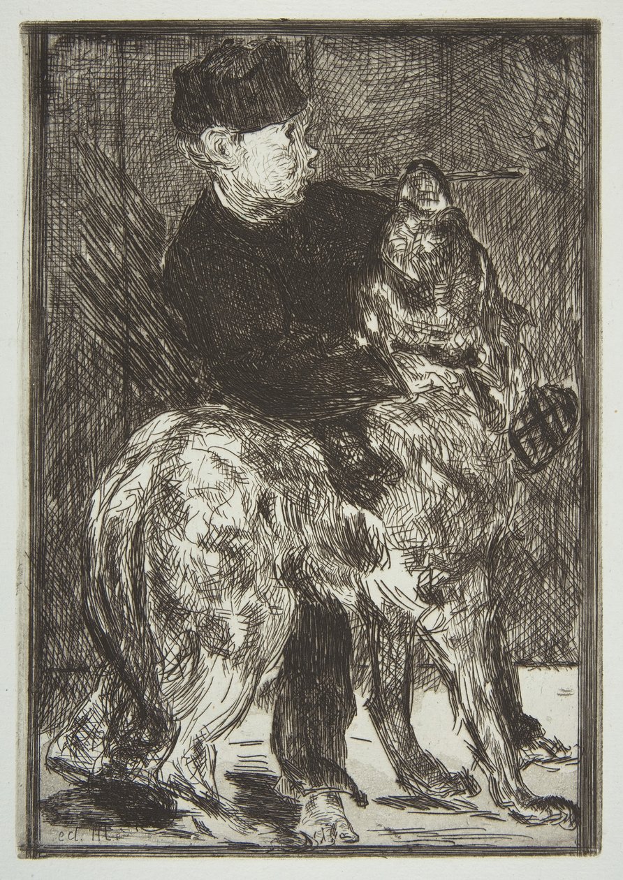 Gutt og hund, 1862. av Édouard Manet