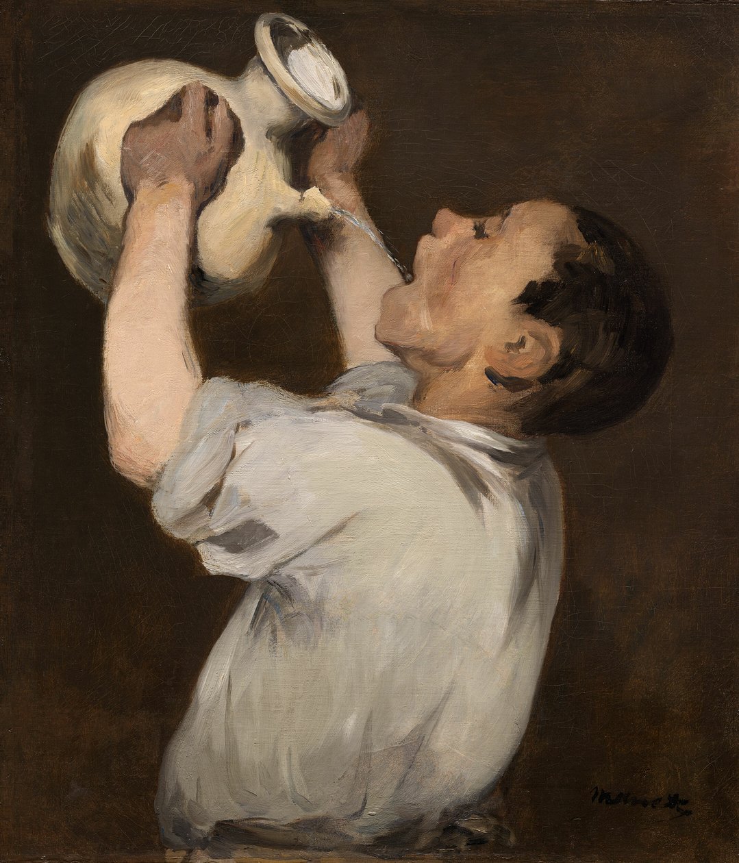 Gutt med krukke (La Régalade) av Édouard Manet