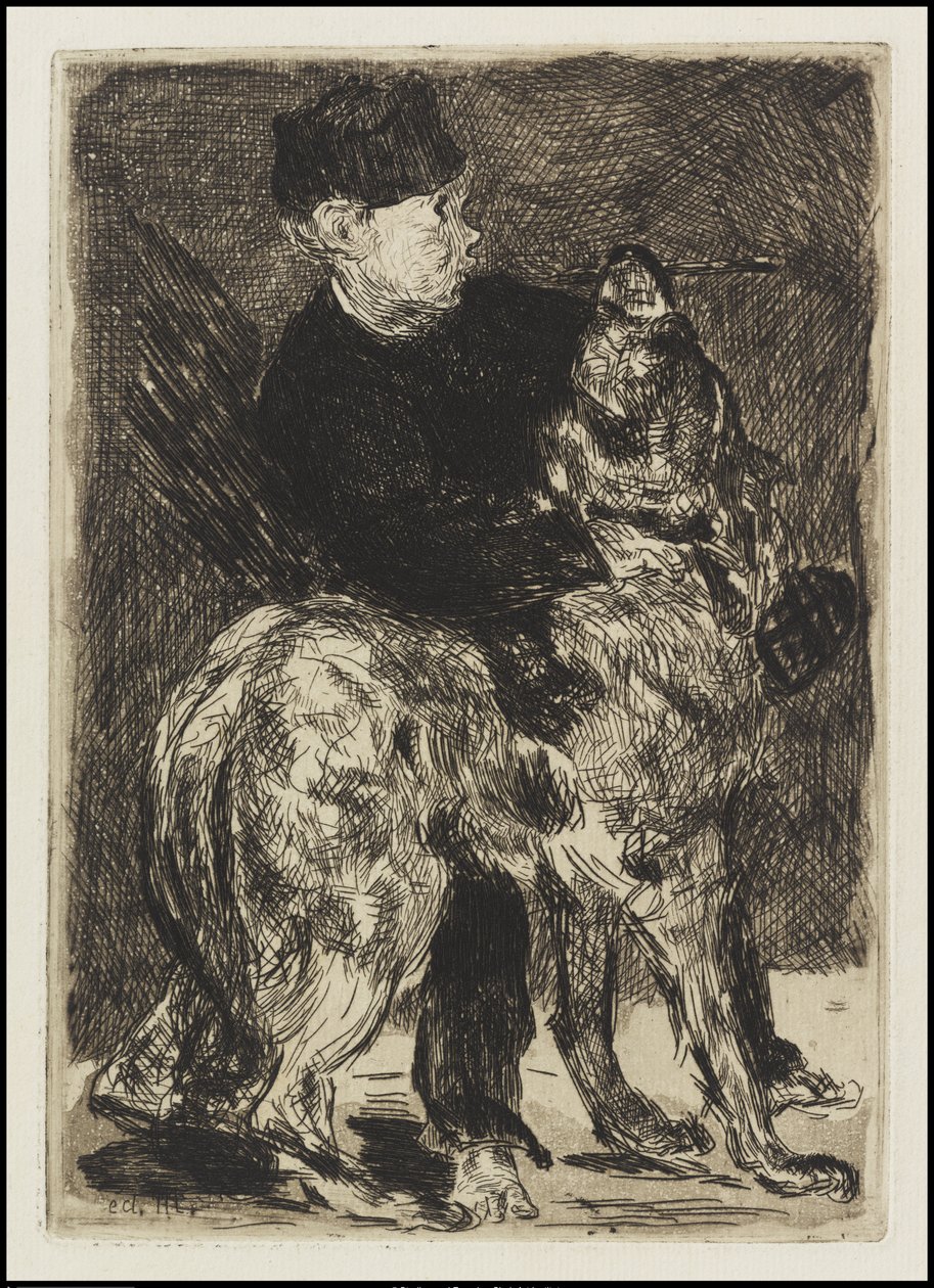 Gutt med hund, 1862 av Édouard Manet