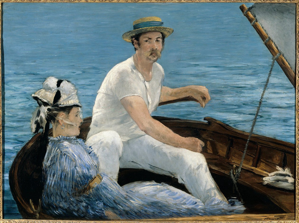 Med båt Maleri av Edouard Manet (1832-1883) 1874 Søn. 0,97 X 1,30 m. New York. Metropolitan Museum av Édouard Manet