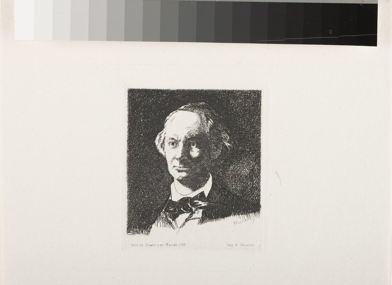 Charles Baudelaire, Full Face III av Édouard Manet
