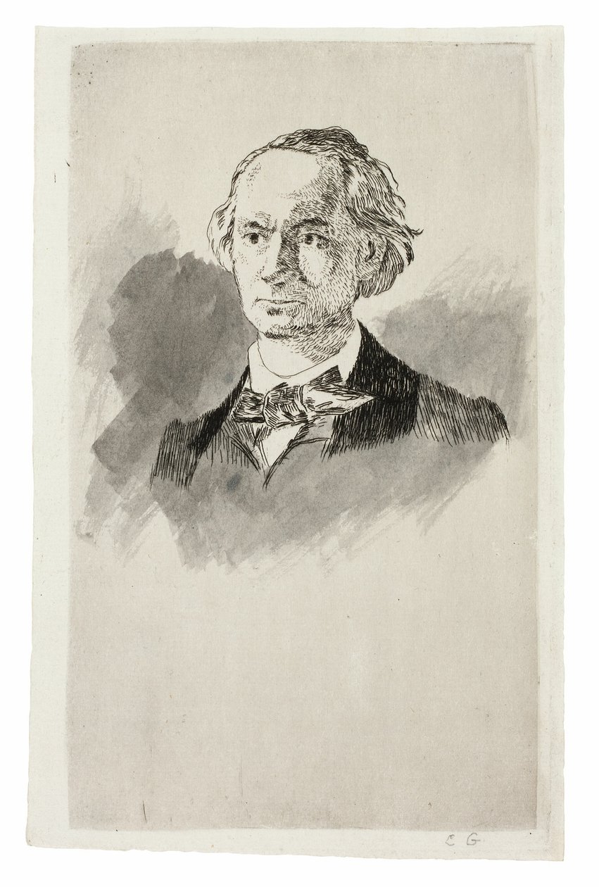 Charles Baudelaire, Full Face III av Édouard Manet