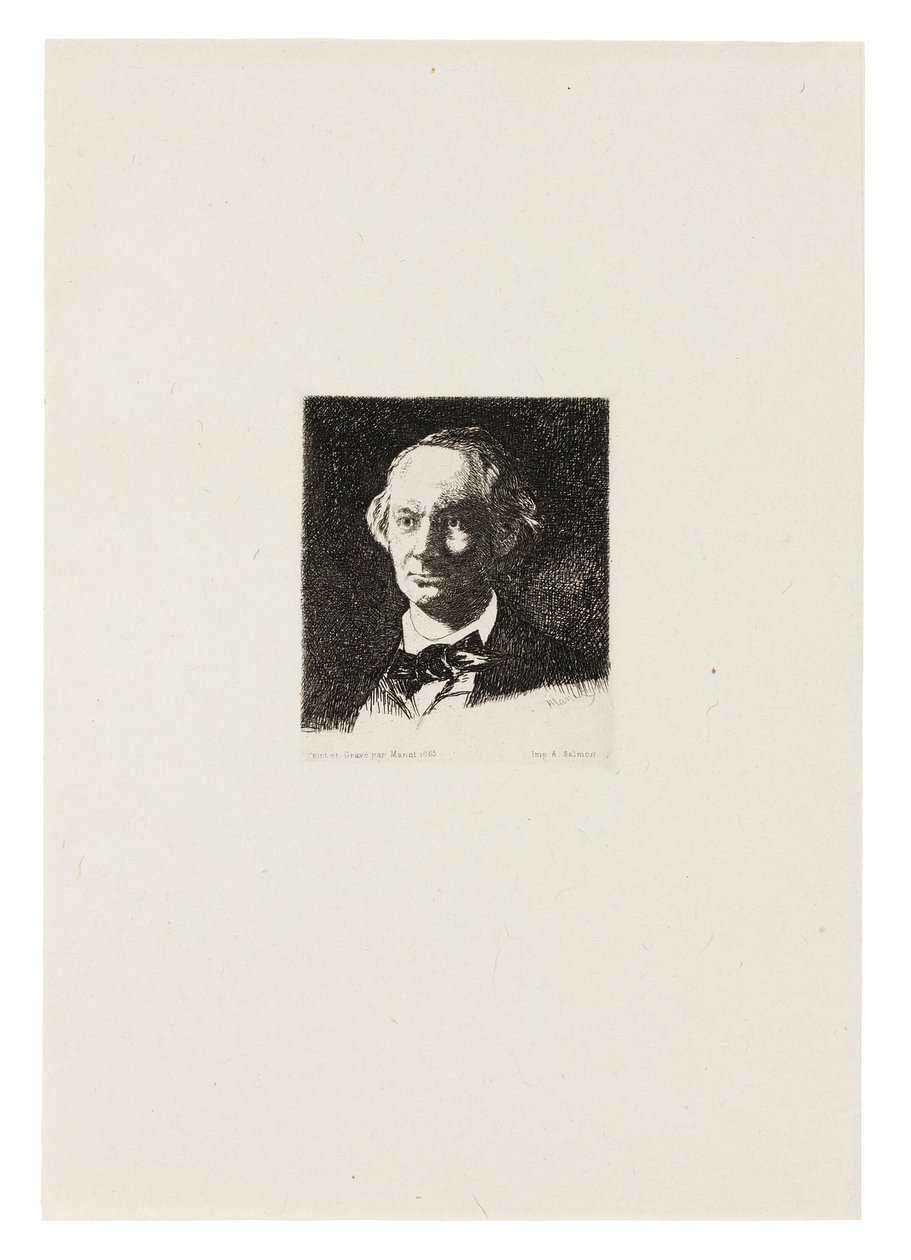 Charles Baudelaire, Full Face III av Édouard Manet