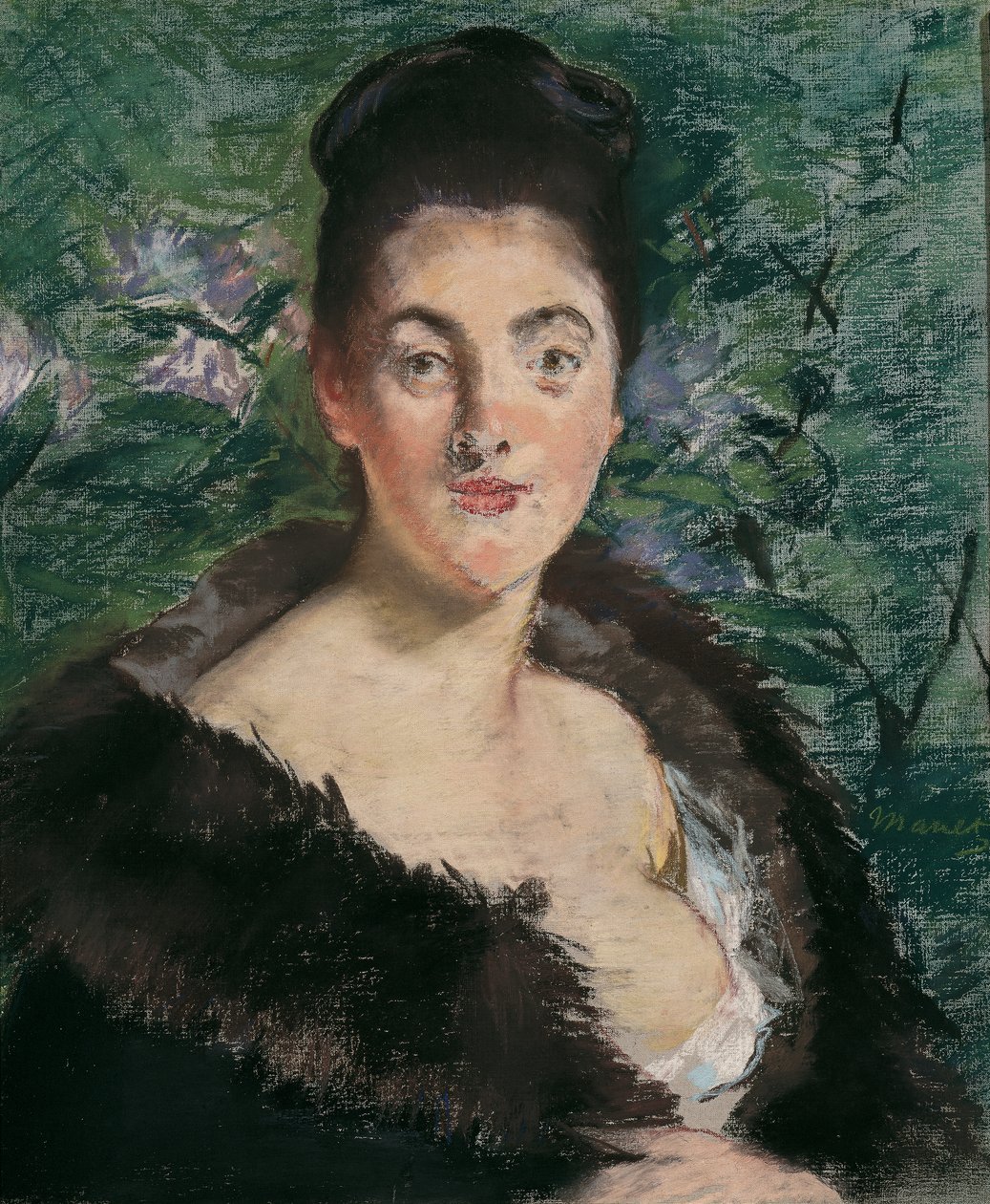 dame i pels av Édouard Manet