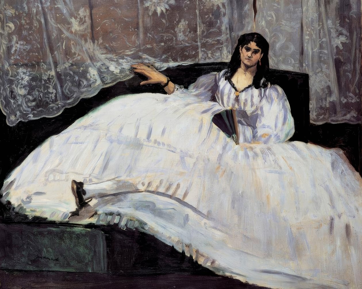 Dame med vifte av Édouard Manet