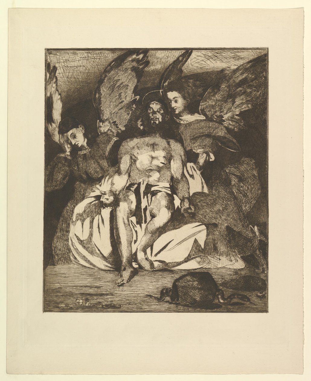 Død Kristus med engler, 1866-67. av Édouard Manet