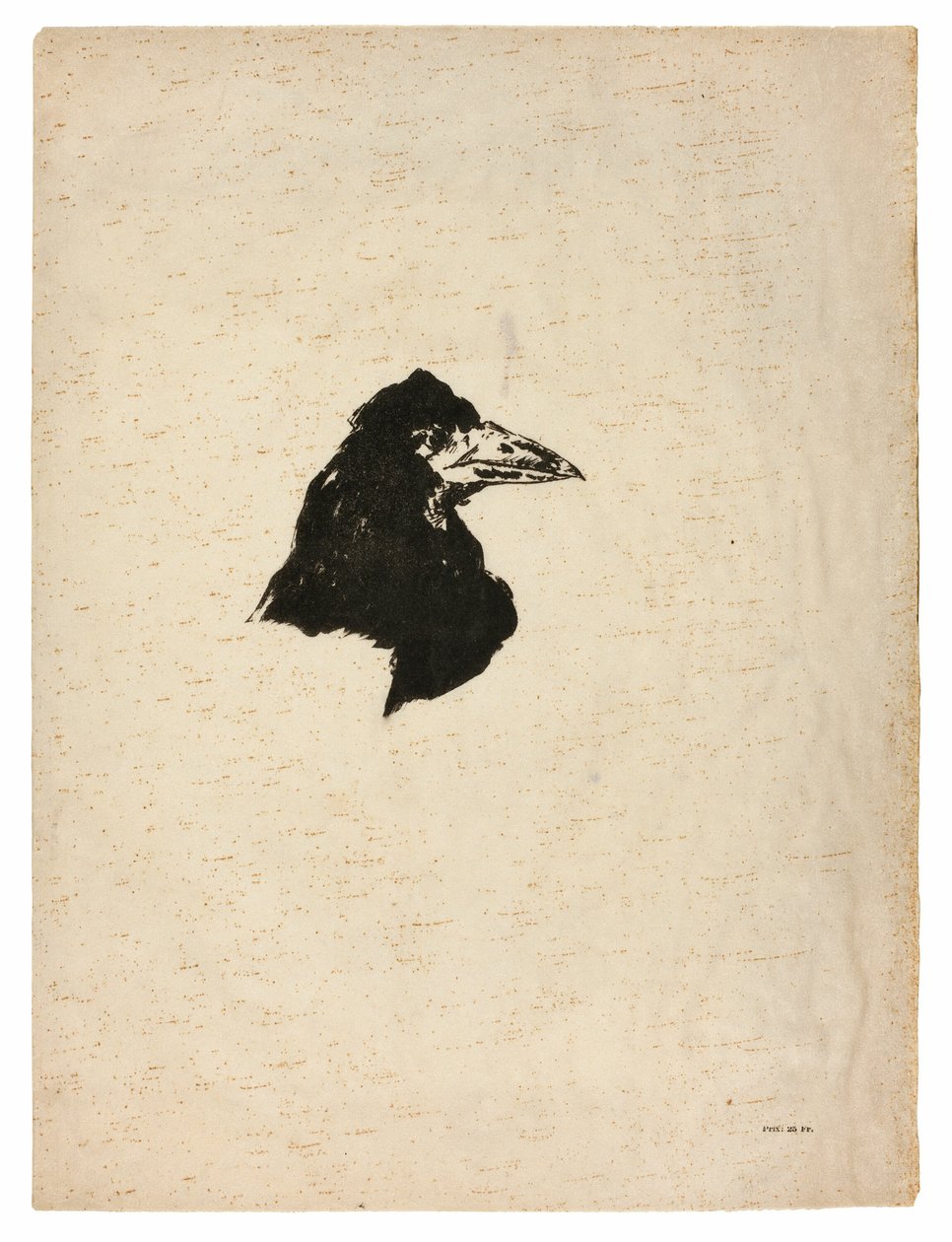 Head of a Raven in Profile, fra The Raven (Le Corbeau) av Édouard Manet
