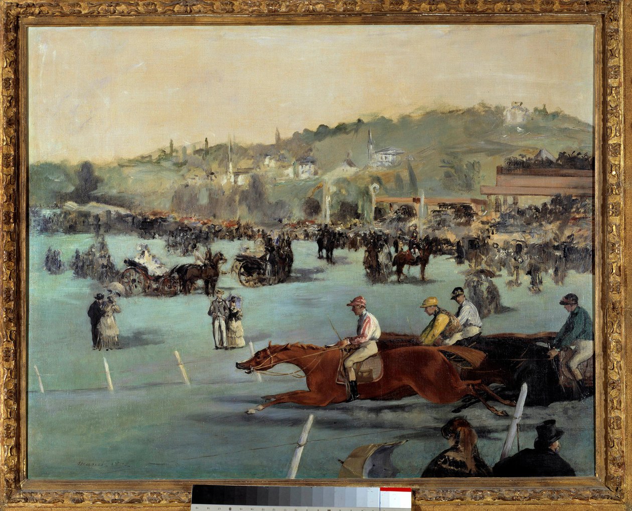 Hesteløp ved Bois de Boulogne-maleriet av Edouard Manet (1832-1883) 1872 Privat samling av Édouard Manet