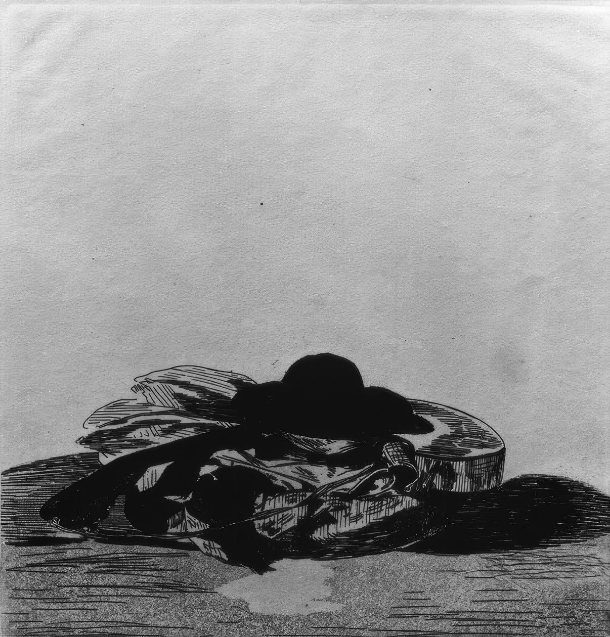 Hatt og gitar av Édouard Manet