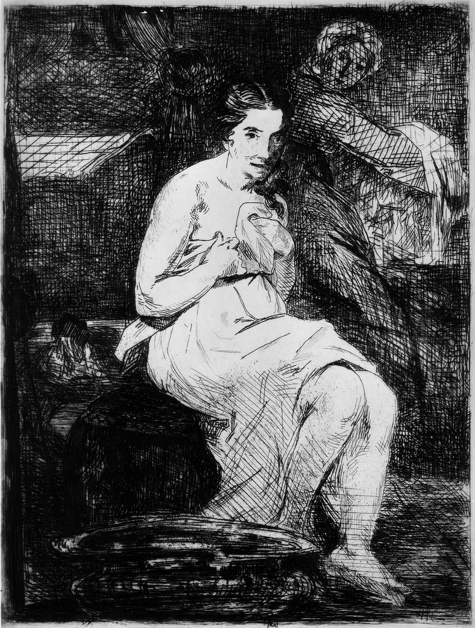 Toalettet, 1861 av Édouard Manet