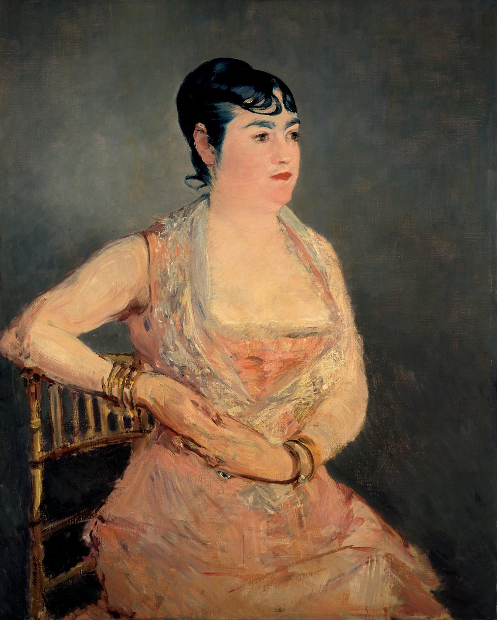 Lady in Pink La dame en rose, 1879-1881 av Édouard Manet