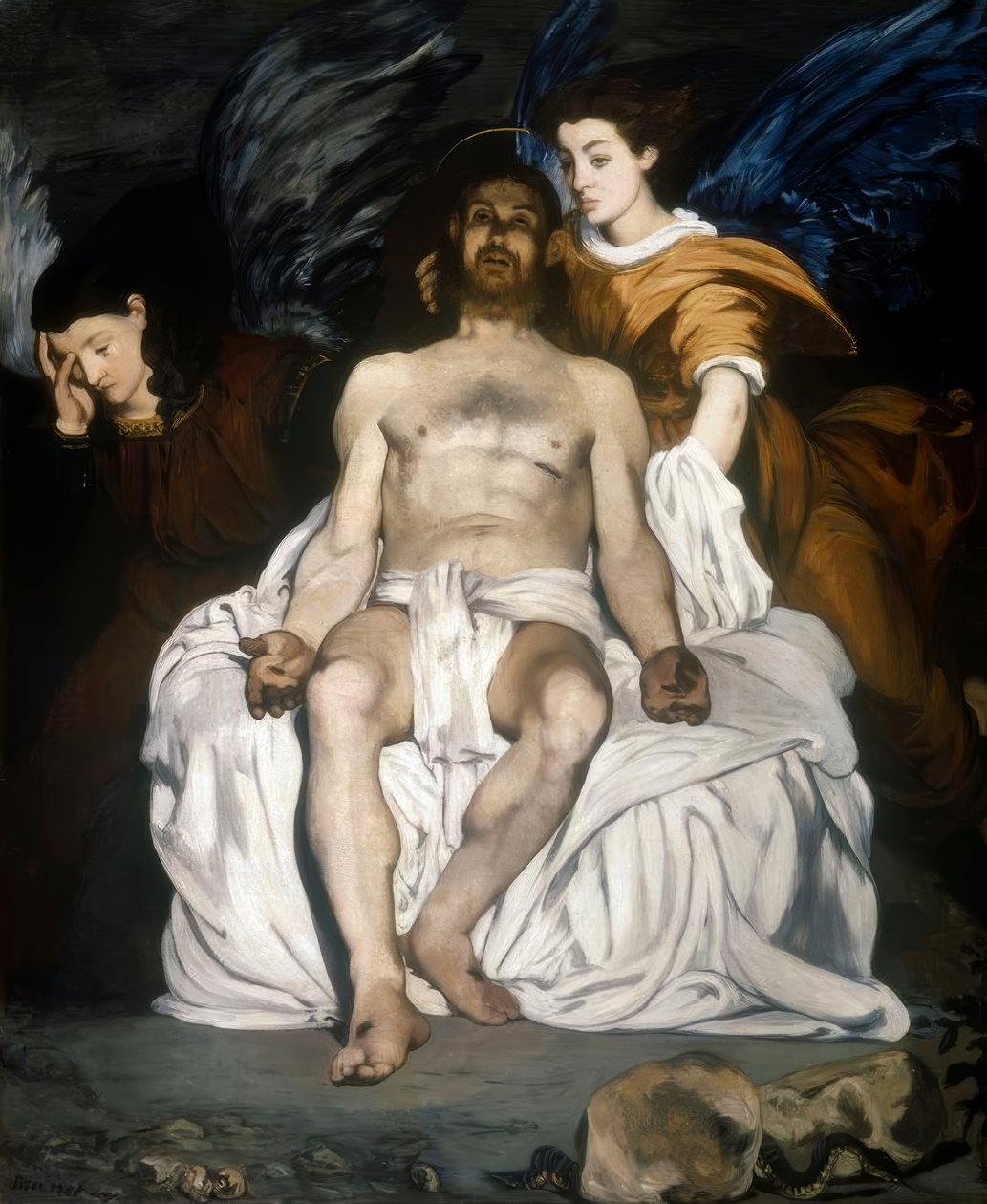 Den døde Kristus og englene av Édouard Manet