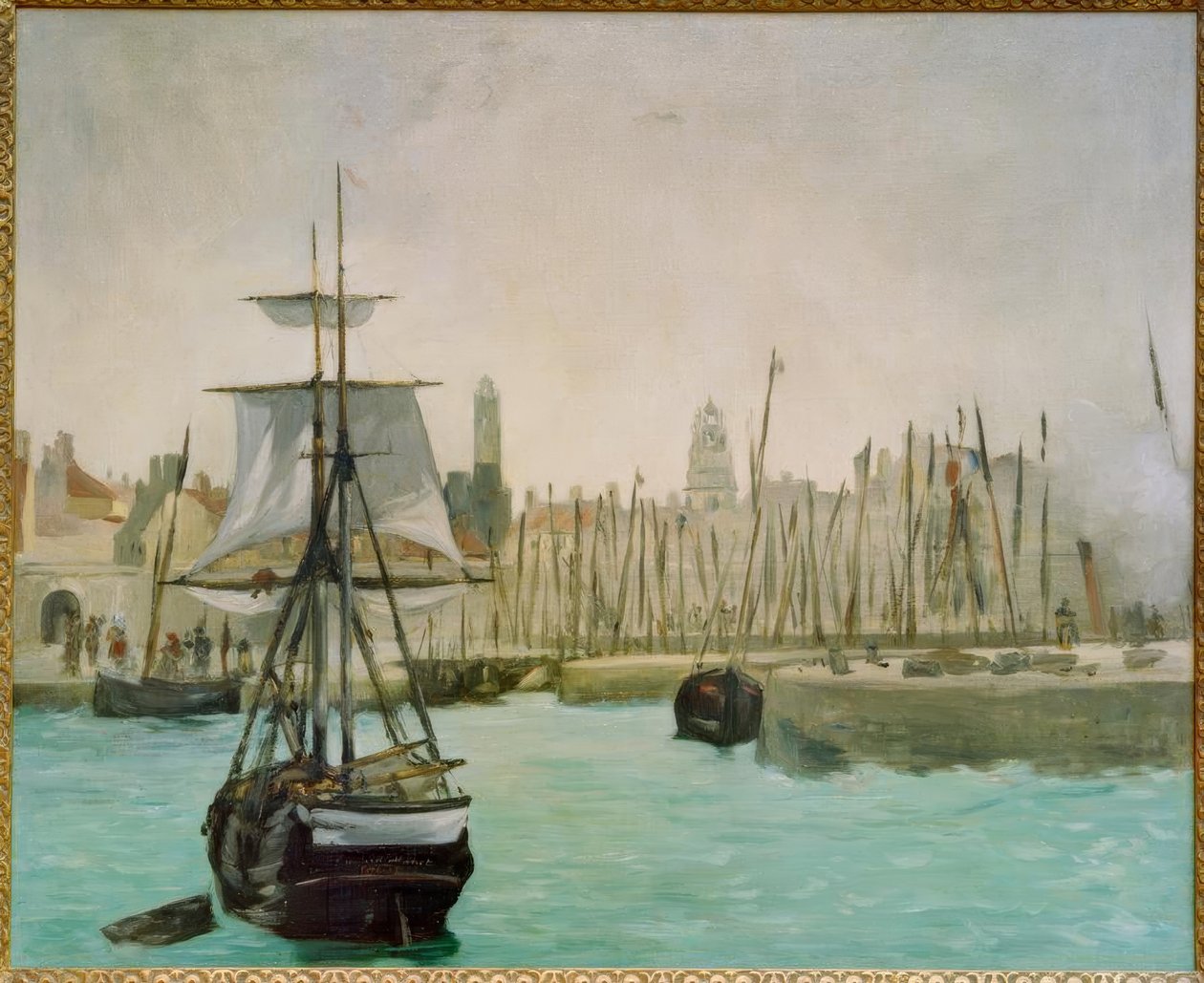 Havnen i Calais av Édouard Manet