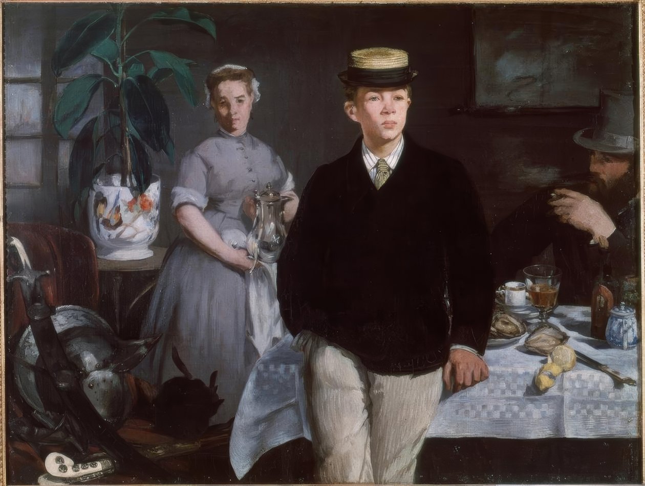 Lunsj på verkstedet av Édouard Manet