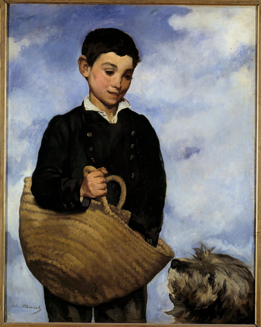 Barn med hund Maleri av Edouard Manet (1832-1883) av Édouard Manet