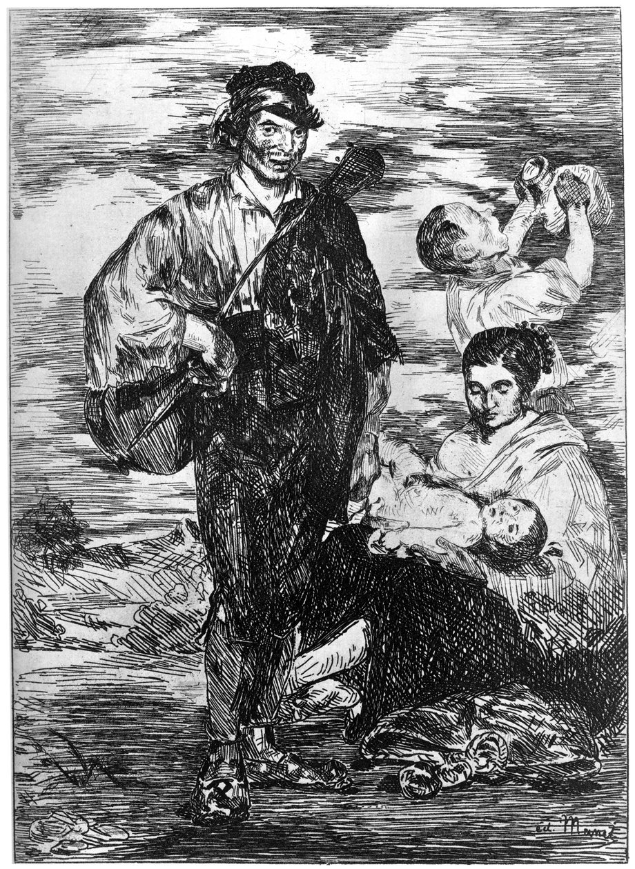 Les Gypsies, The Gypsies, c1850-1880 1924 av Édouard Manet