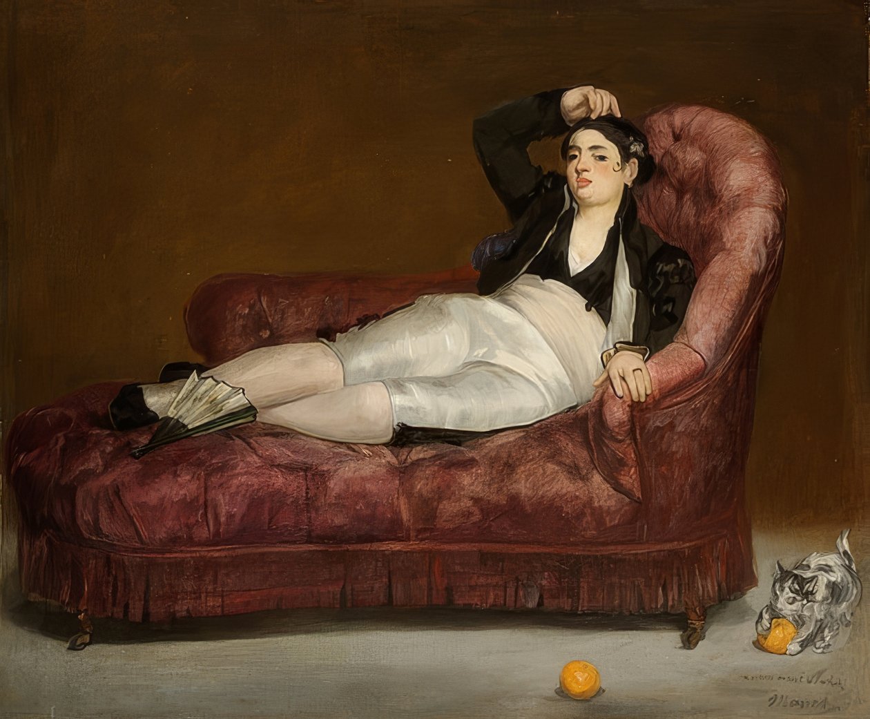 Tilbakelent ung kvinne i spansk drakt. 1862-63 av Édouard Manet