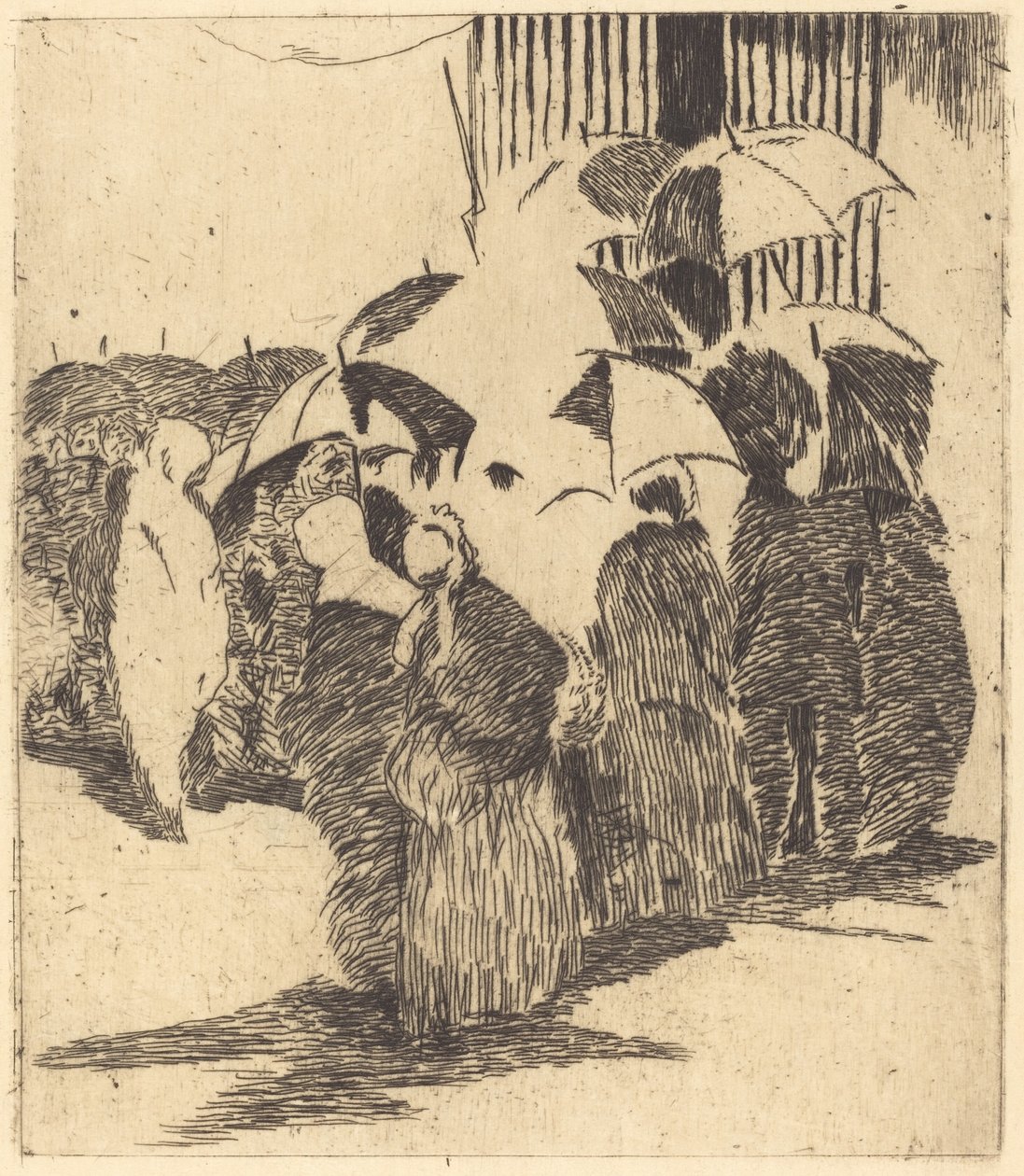 Kø foran slakterbutikken foran slakterbutikken, 1870. av Édouard Manet