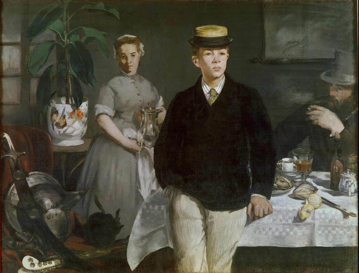 Lunsj i studio av Édouard Manet