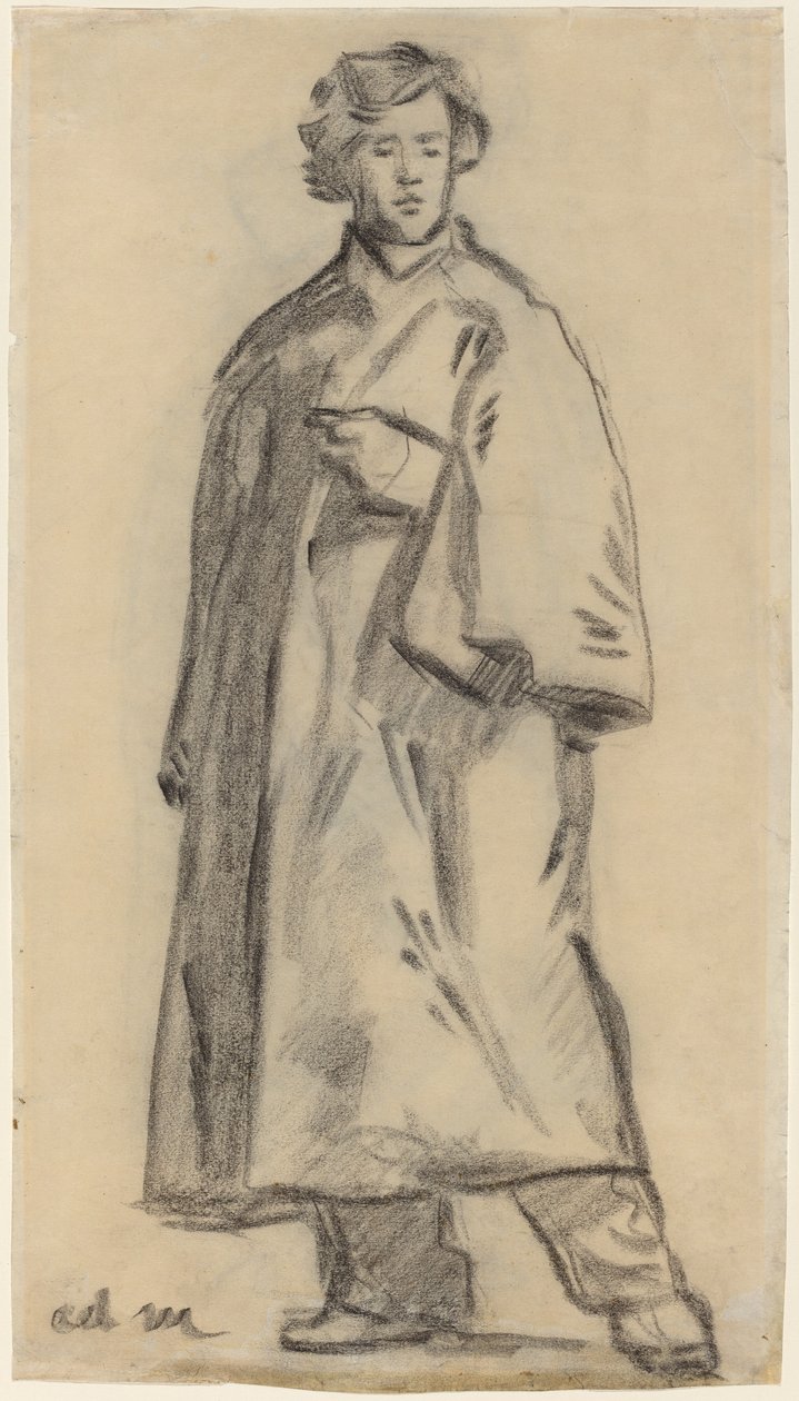 Mann med kappe [recto], 18521858. av Édouard Manet