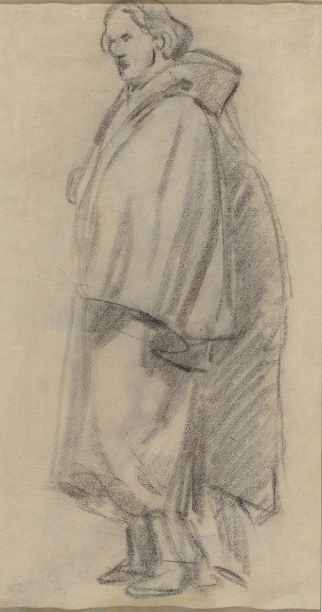 Mann med kappe [verso] av Édouard Manet