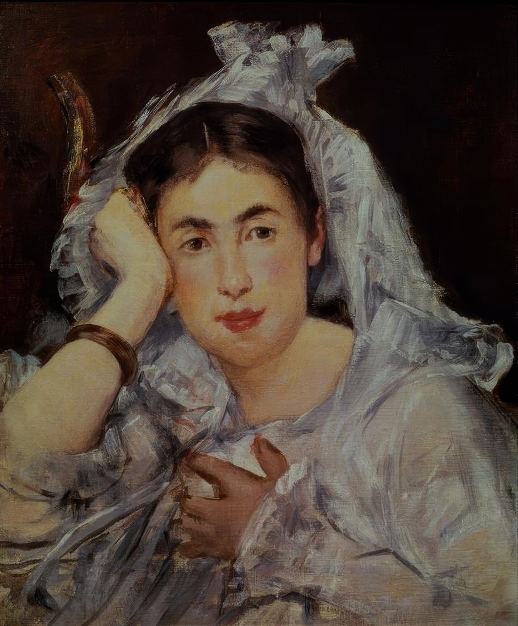 Marguerite de Conflans med hette av Édouard Manet