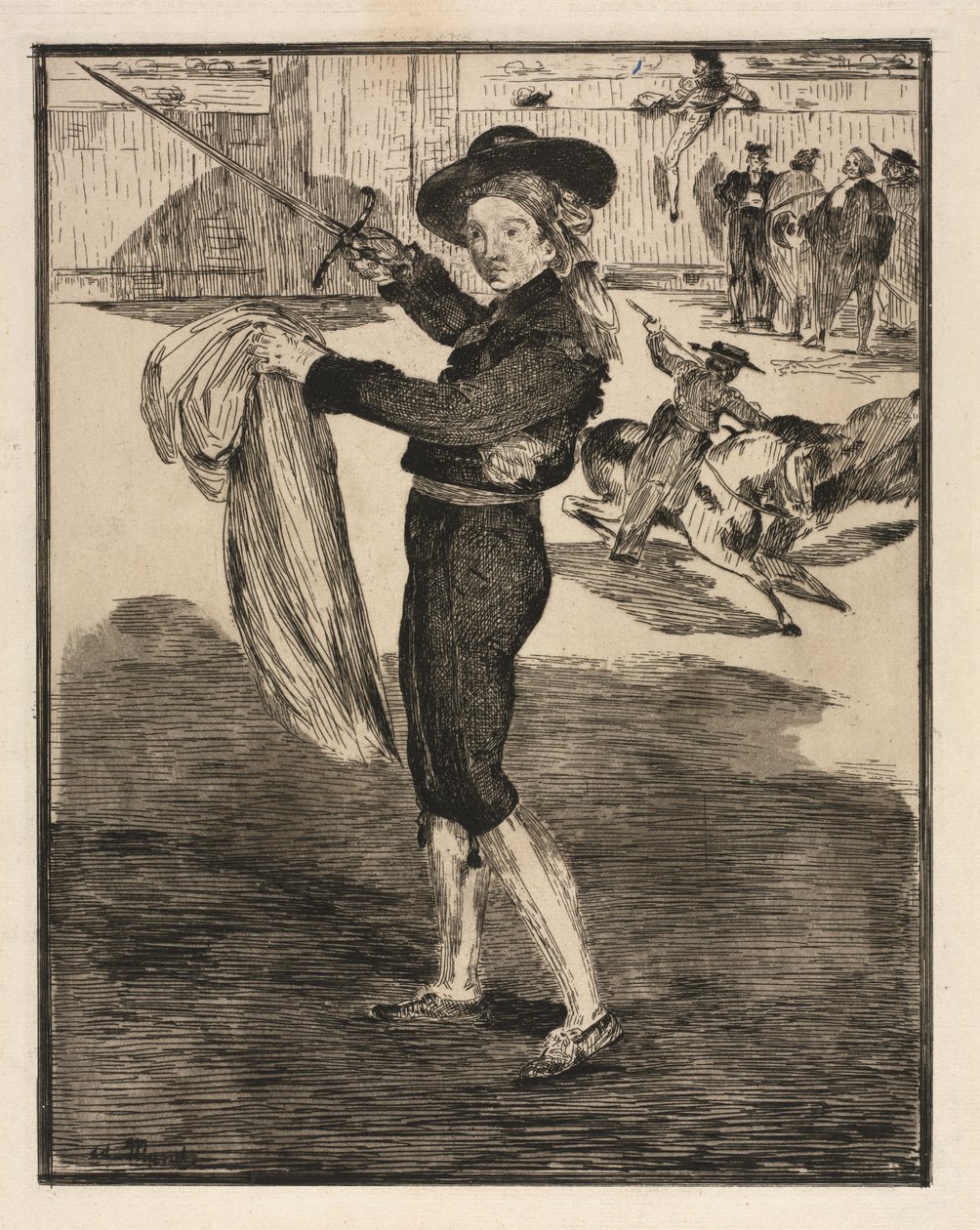 Mlle. Victorine i kostymet til en Espada av Édouard Manet
