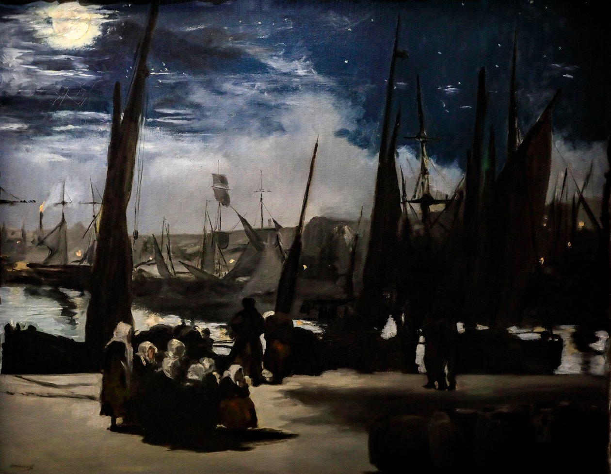 Måneskinn på havnen i Boulogne av Édouard Manet