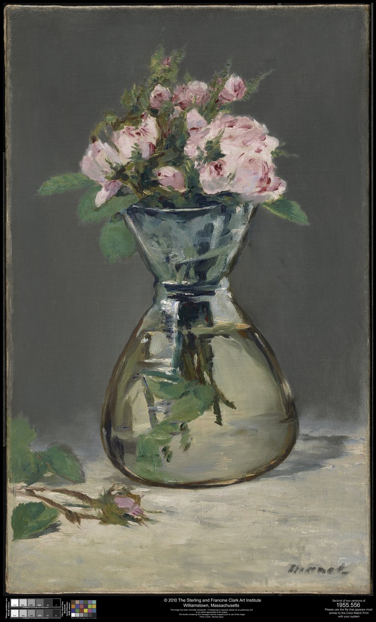 Moseroser i en vase av Édouard Manet