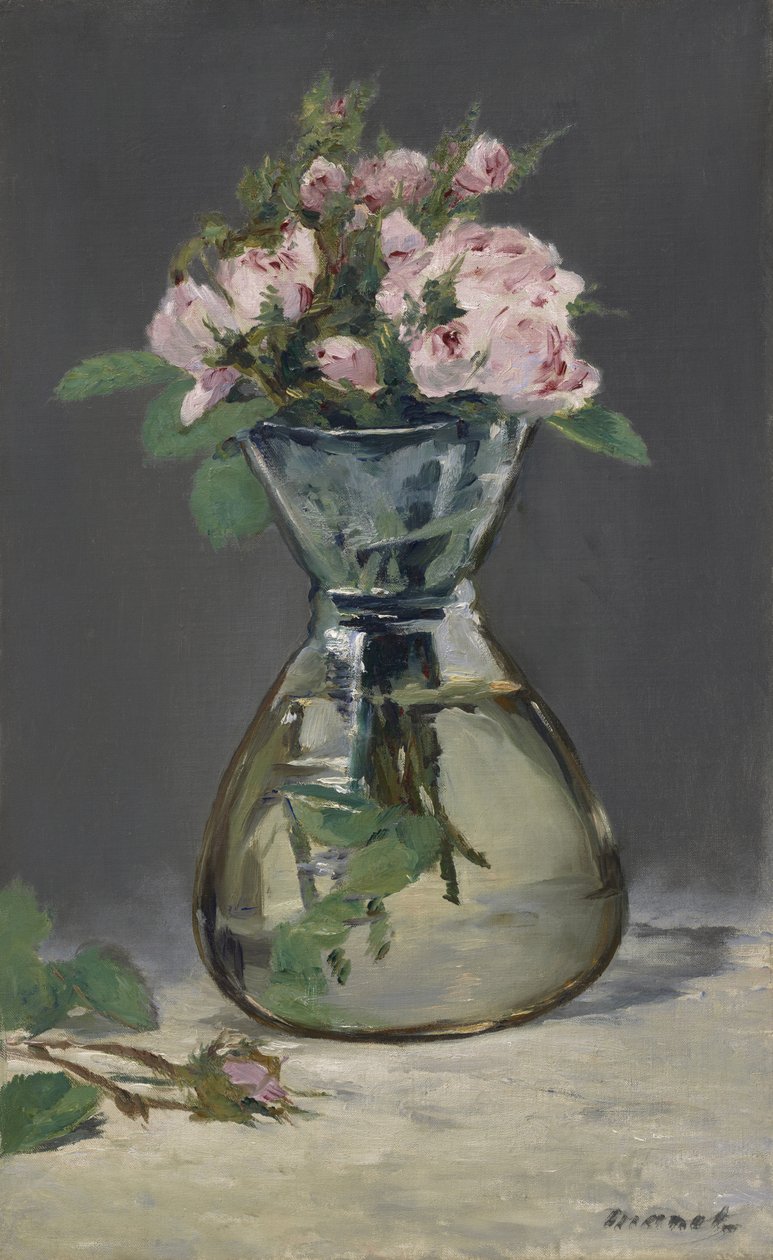 Moss Roses in a Vase, 1882 av Édouard Manet