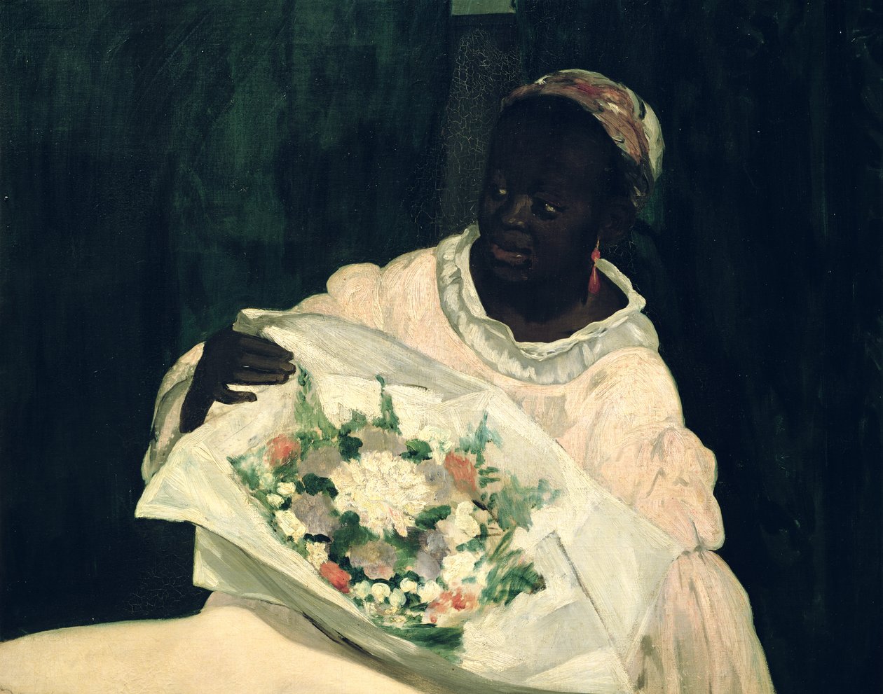 Olympia, detalj av den svarte tjeneren, 1863 av Édouard Manet
