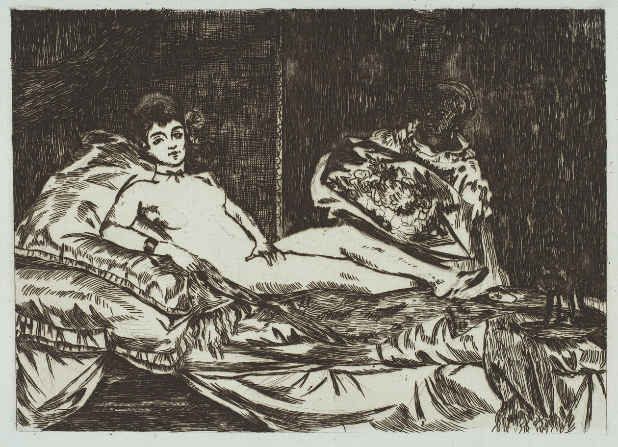 Olympia stor tallerken, januar-mai 1867. av Édouard Manet