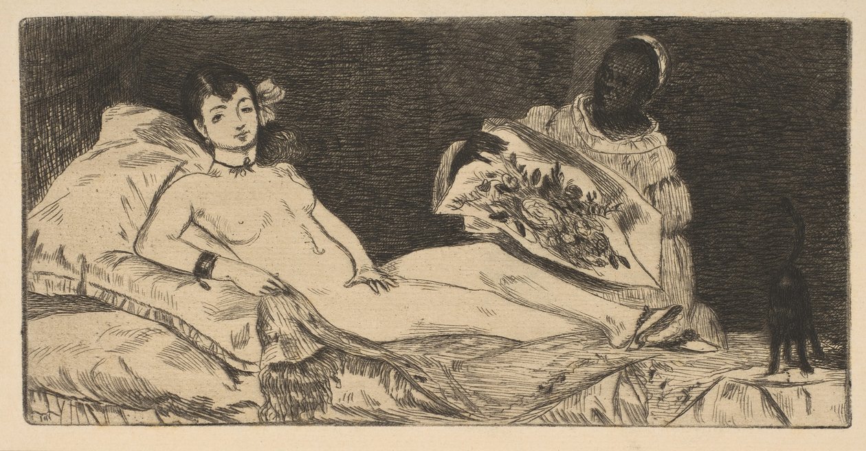 Olympia liten tallerken, 1867. av Édouard Manet