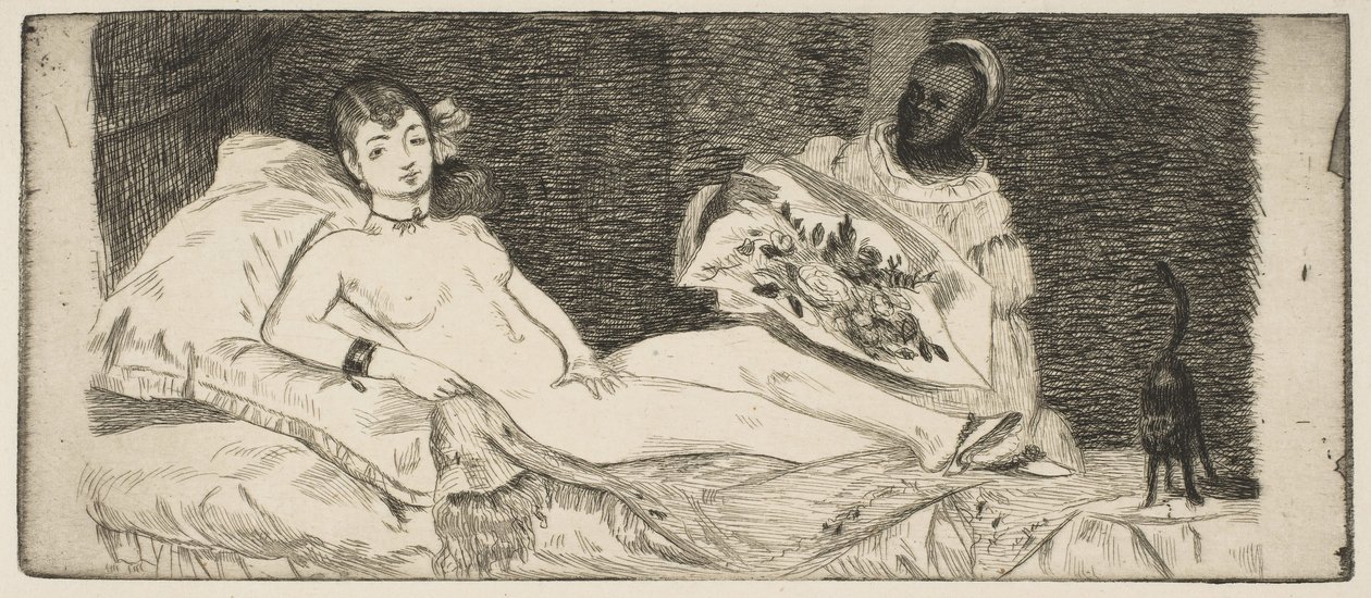 Olympia liten tallerken, 1867. av Édouard Manet