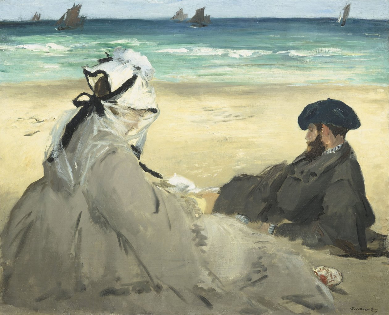 På stranda av Édouard Manet