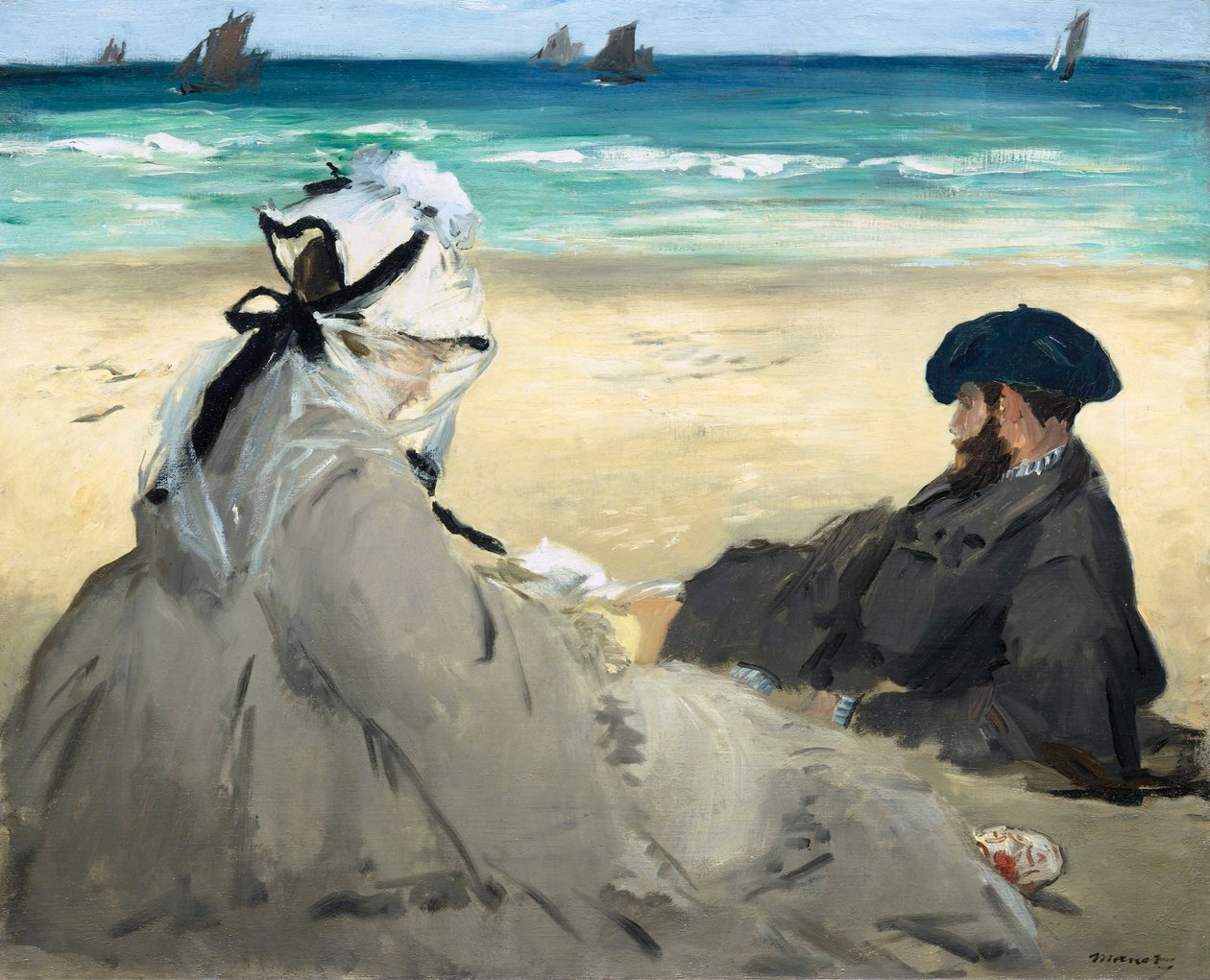 På stranden, 1873 av Édouard Manet
